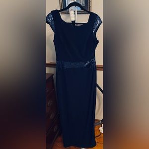 Scarlett, Navy floor length gown, size 8P